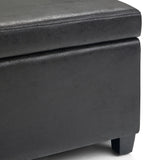 Avalon - Storage Ottoman Bench - Distressed Black - Furniture Home Direct