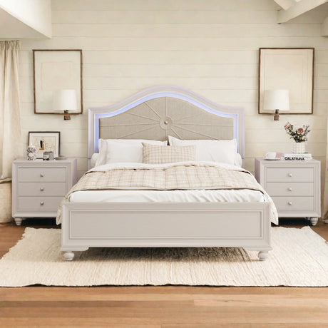 3 Piece Queen Bedroom Set(Queen Bed and 2 Nightstands) - Furniture Home Direct