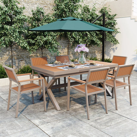 Outdoor Extendable Dining Set - Furniture Home Direct