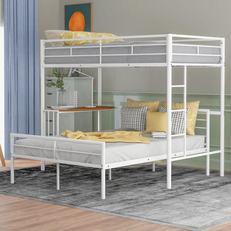 Bunk Bed With Desk, Ladder And Quality Slats For Bedroom - Furniture Home Direct