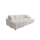 Sectional Sofa Convertible Pull-Out Bed With Storage Ottoman & USB Ports - Furniture Home Direct