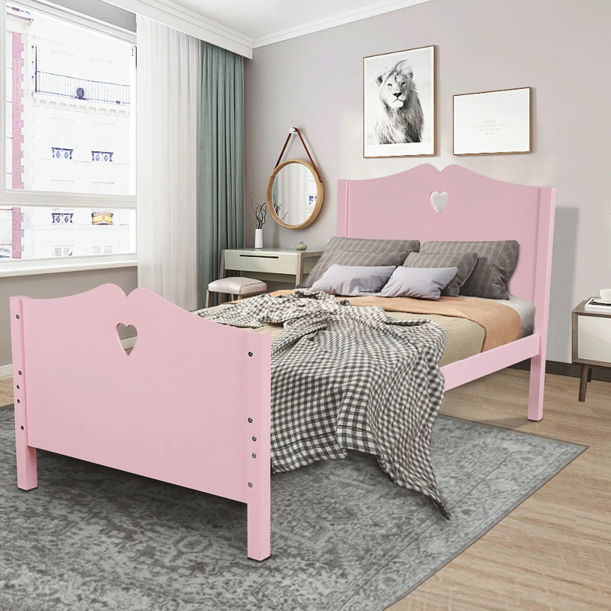 Platform Bed With Slat Support And Headboard And Footboard - Furniture Home Direct