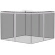 Outsunny - 10' x 13' Replacement Mesh Sidewall Netting For Patio Gazebos And Canopy Tents With Zippers (Sidewall Only) - White - Furniture Home Direct