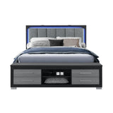 Messa - Bed With Storage Features And LED Lighting - Furniture Home Direct