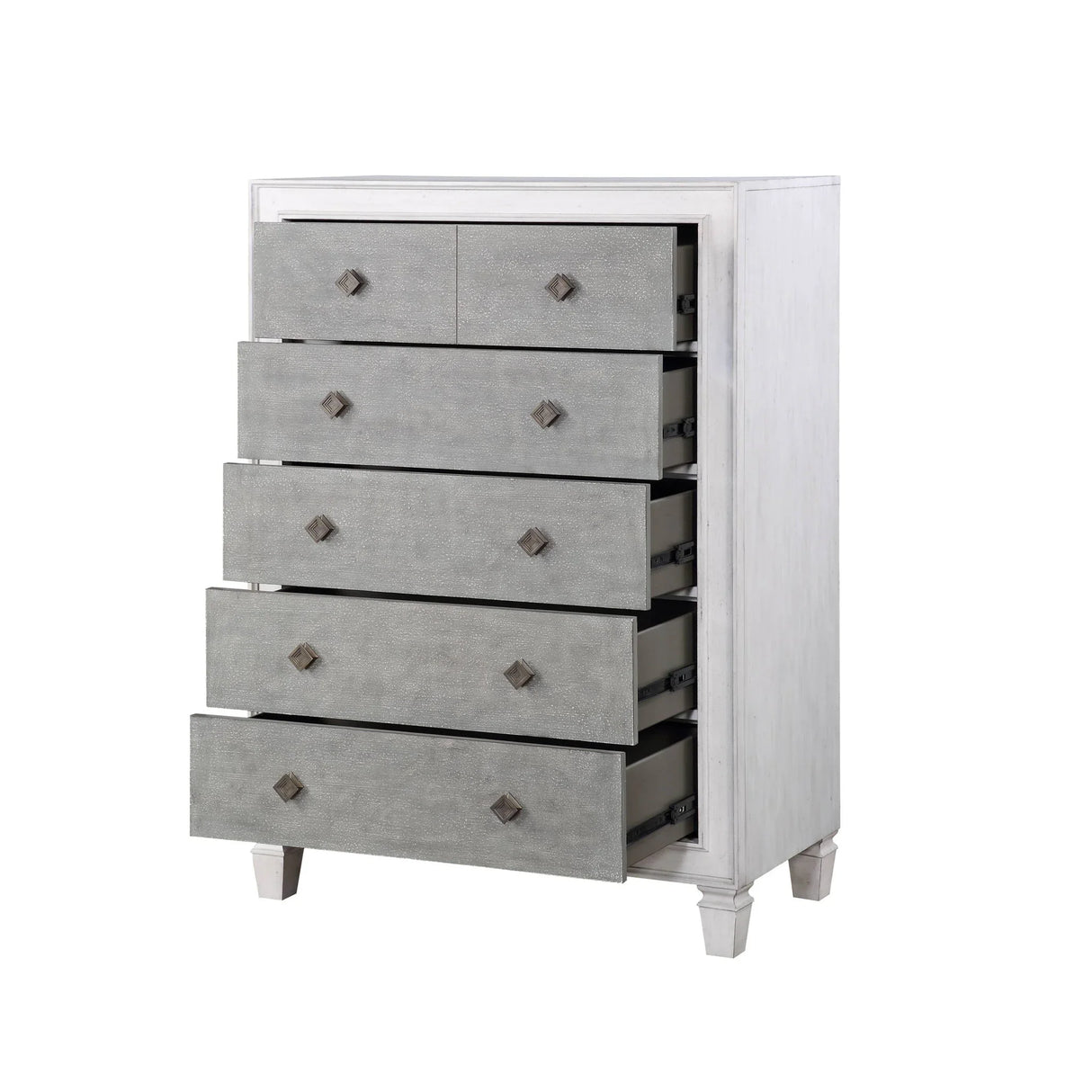 Katia - Weathered Chest - White - Furniture Home Direct