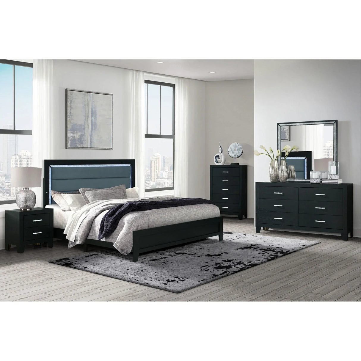 Carlos - Chest - Black - Furniture Home Direct