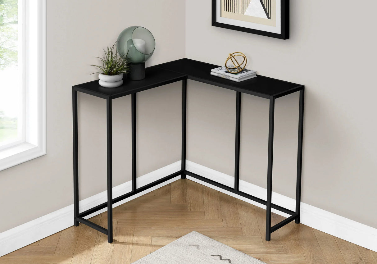 Corner Accent Console Table For Entryway, Contemporary & Modern - Black - Furniture Home Direct