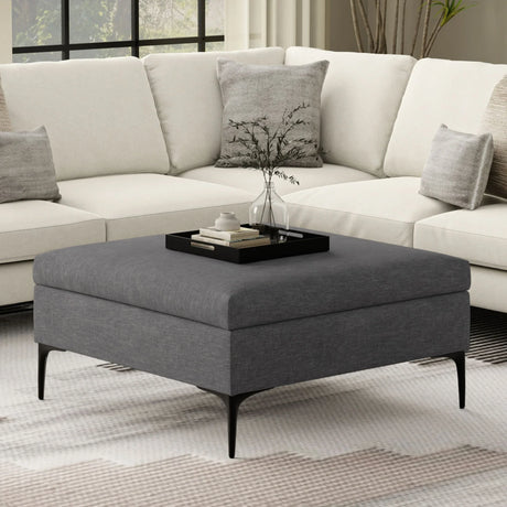 Rebecca - Multifunctional Coffee Table Storage Ottoman With Lift Up Lid - Furniture Home Direct