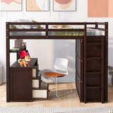 Loft Bed With Drawers, Desk, And Wardrobe - Furniture Home Direct
