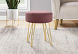 Ottoman, Pouf, Footrest, Foot Stool, Round Gold Metal Legs, Contemporary, Modern - Furniture Home Direct