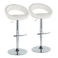 Posh - Contemporary Adjustable Barstool With Swivel With Rounded T Footrest (Set of 2) - Furniture Home Direct