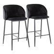 Fran - Contemporary Fixed Height Counter Stool (Set of 2) - Furniture Home Direct