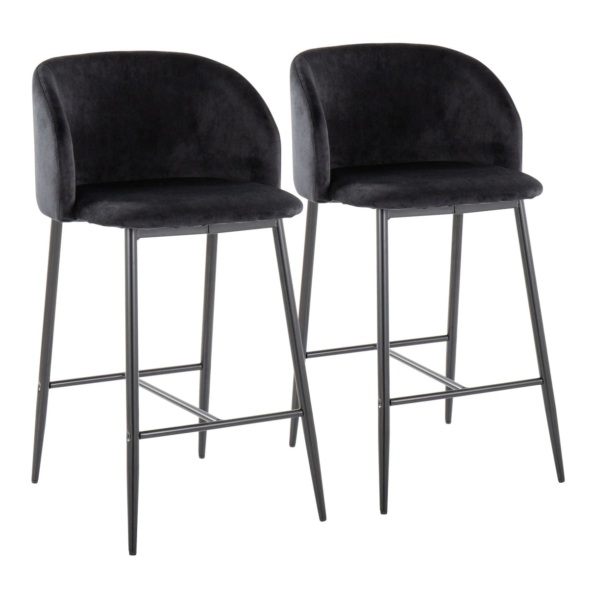 Fran - Contemporary Fixed Height Counter Stool (Set of 2) - Furniture Home Direct