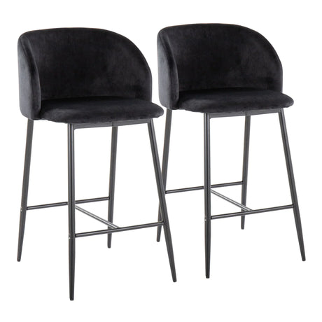 Fran - Contemporary Fixed Height Counter Stool (Set of 2) - Furniture Home Direct