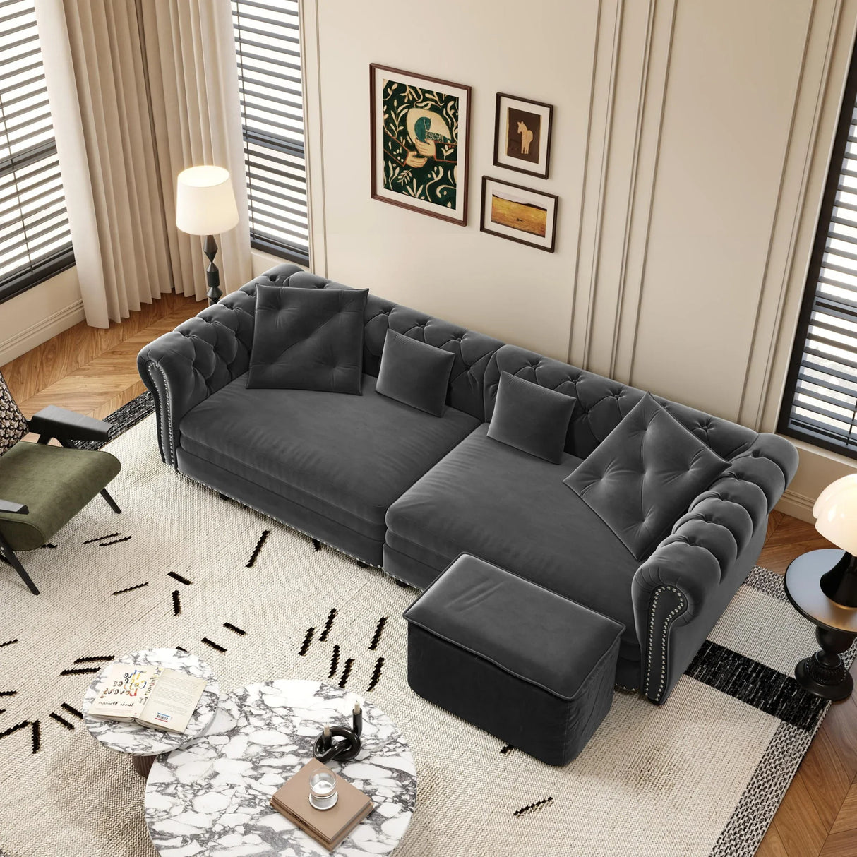 3 In 1 Pull Out Convertible Sleeper Sofa Bed - Furniture Home Direct