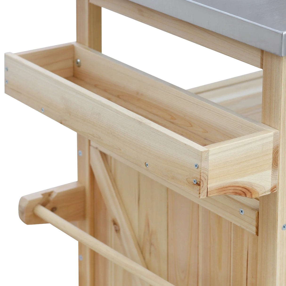 K&K Outdoor Kitchen Island & Storage Cabinet - Furniture Home Direct