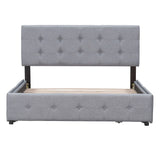 Upholstered Platform Bed With Classic Headboard And Drawers, No Box Spring Needed - Furniture Home Direct