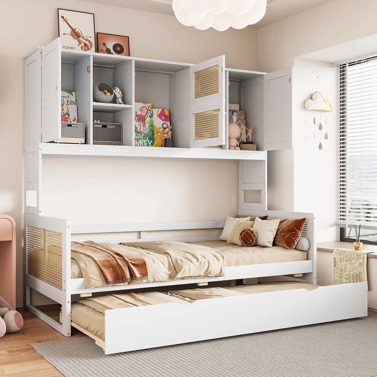 Daybed And All In One Cabinet And Shelf - Furniture Home Direct