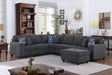 Cooper - Sectional Sofa With Ottoman And Cupholder - Furniture Home Direct