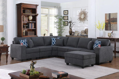 Cooper - Sectional Sofa With Ottoman And Cupholder - Furniture Home Direct