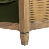 Georgia - Cane Tuxedo Armchair - Olive Green - Furniture Home Direct