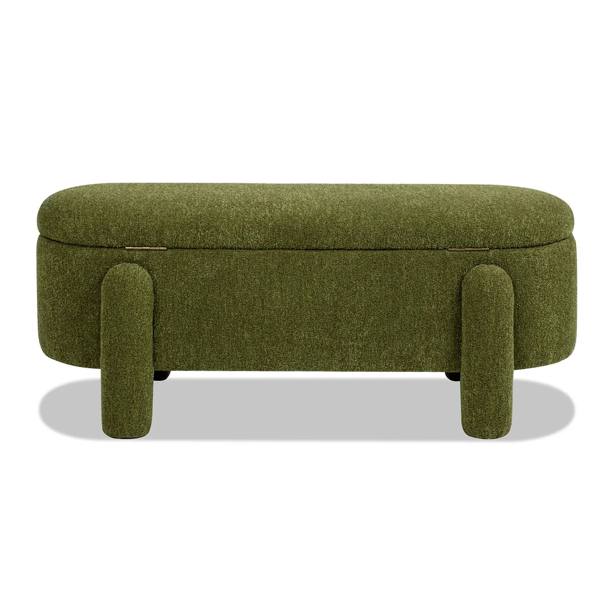 Hugo - Oval Fully Upholstered Storage Bench - Furniture Home Direct