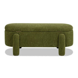 Hugo - Oval Fully Upholstered Storage Bench - Furniture Home Direct