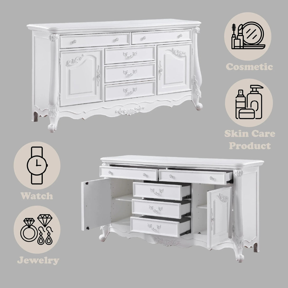 Latisha - Dresser - White - Furniture Home Direct