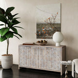 Accent Cabinet Farmhouse Style 4 Door Wooden Cabinet Sideboard Buffet Server Cabinet Storage Cabinet, For Living Room, Entryway, Hallway, Office, Kitchen And Dining Room - Furniture Home Direct