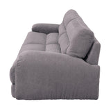 Cadenza - Corduroy 2 Piece Living Room Set - Gray - Furniture Home Direct