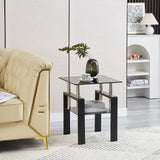 Tempered Glass Table With Storage - Furniture Home Direct