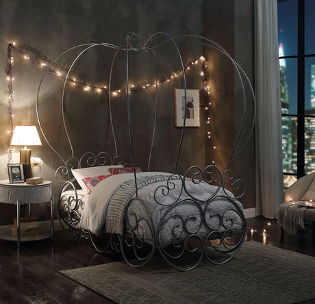 Priya - Twin Bed With Canopy - Silver - Furniture Home Direct