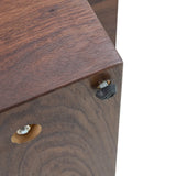 Coffee Table Solid Wood Long Rectangular Dark Walnut - Furniture Home Direct