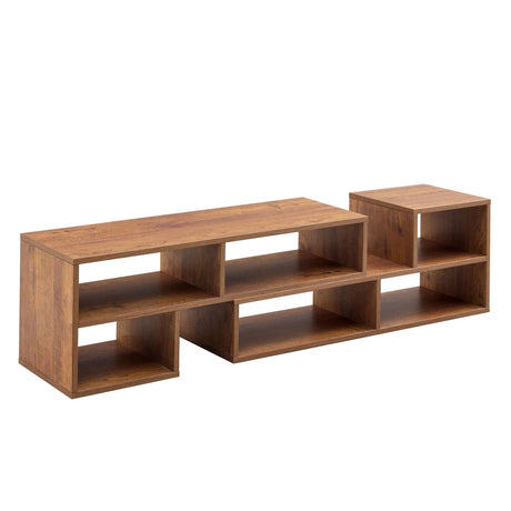 Cube TV Stand With Open Storage And 2 Shelves - Furniture Home Direct