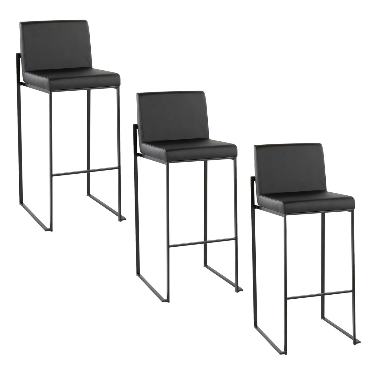 Fuji - Contemporary High Back Barstool Elegant Design - Furniture Home Direct