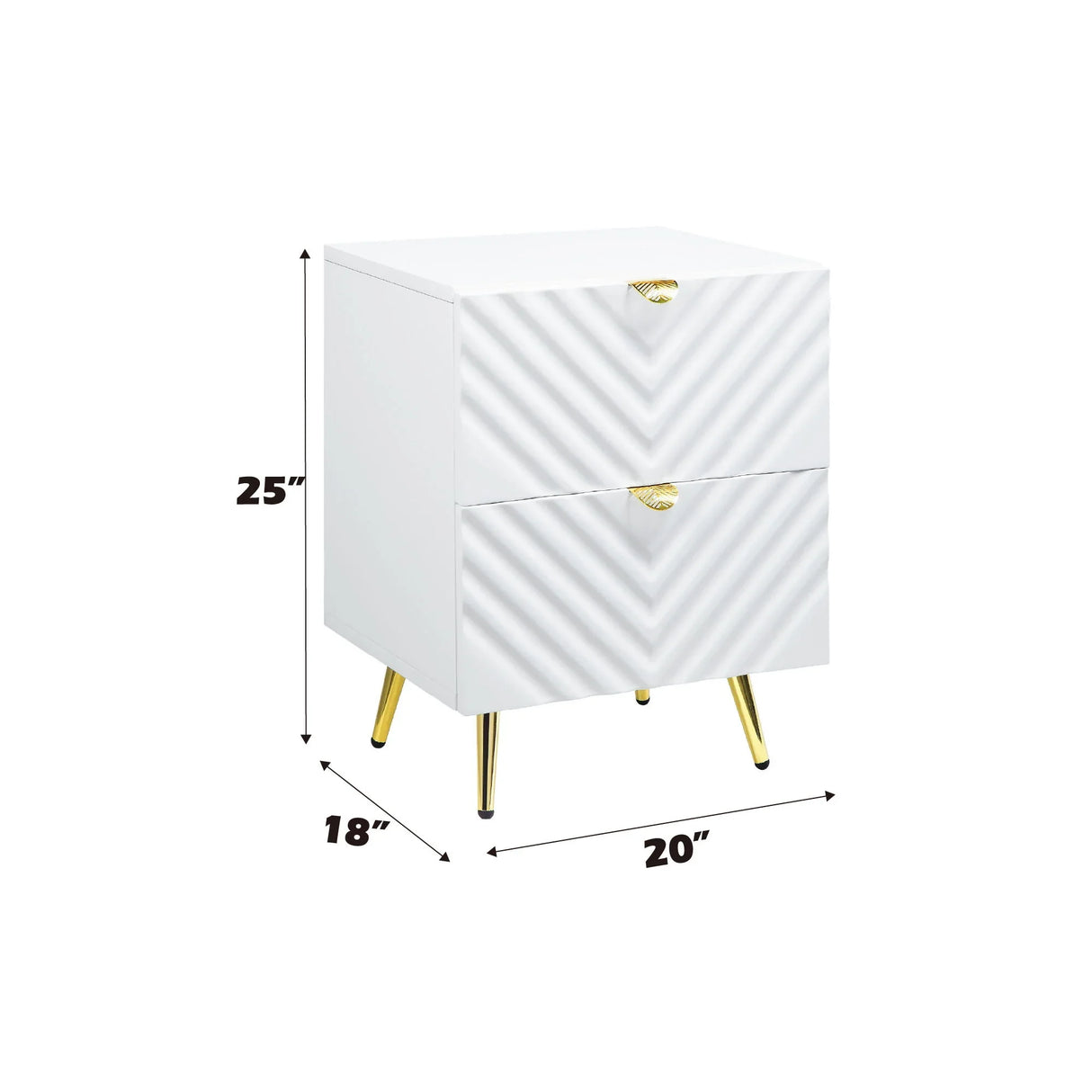 Gaines - High Gloss Nightstand - Furniture Home Direct