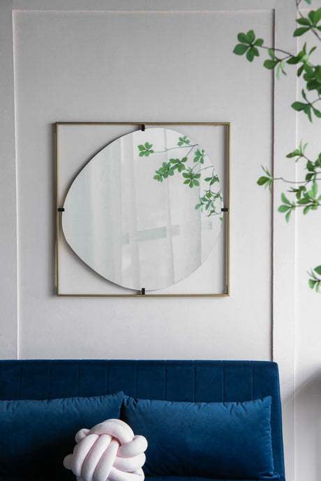 Poppy Mirror With Metal Frame Contemporary Design For Bathroom, Entryway Wall Decor - Furniture Home Direct