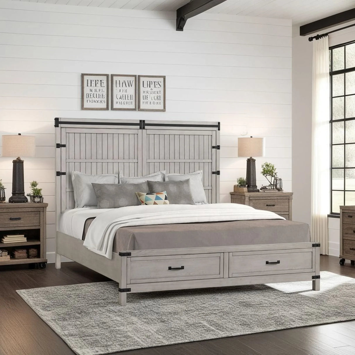 Alexandria - Storage Wood Bed - Furniture Home Direct