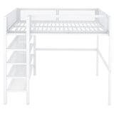 Loft Bed With 4 Tier Shelves And Storage - Furniture Home Direct