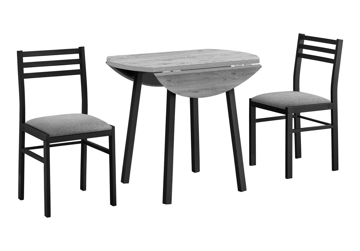 3 Pieces Dining Table Set, Small, Drop Leaf, Contemporary & Modern - Furniture Home Direct