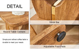 End Table Square Wood Grain With Curved Base Walnut - Furniture Home Direct