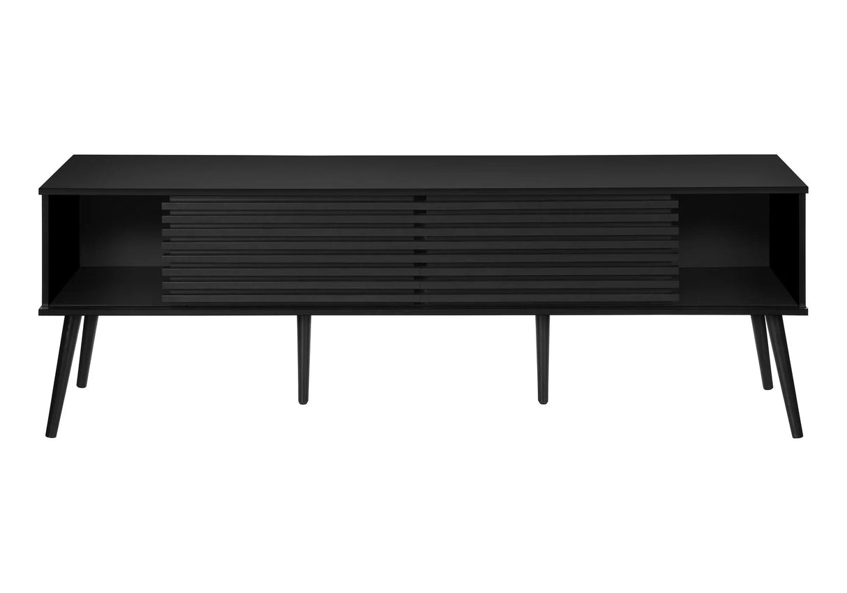 TV Stand, Media Entertainment Center, Storage Cabinet, Console, Storage Shelves, Bedroom, Living Room, Contemporary, Modern - Black - Furniture Home Direct