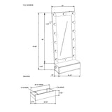Elisa - Narrow Tall Mirror With Speaker And Drawer - Furniture Home Direct