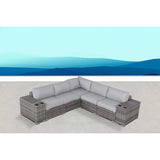 Modern Rattan Wicker Seating Group With Cushions - Furniture Home Direct