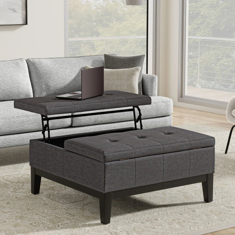 Dover - Multifunctional Lift Top Coffee Table Storage Ottoman - Furniture Home Direct