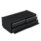 Modern Rectangle Coffee Table With 4 Drawers And 2 Display Shelves - Furniture Home Direct