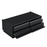 Modern Rectangle Coffee Table With 4 Drawers And 2 Display Shelves - Furniture Home Direct
