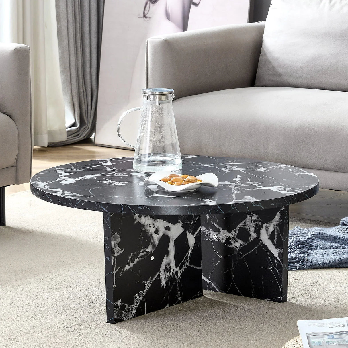 Versatile Round Coffee Table For Various Interior Styles - Furniture Home Direct