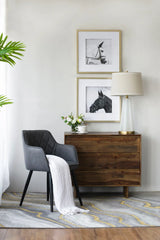 Wall Art Horse Animal Printing, Wall Decor Accent (Set of 2) - Golden / White - Furniture Home Direct