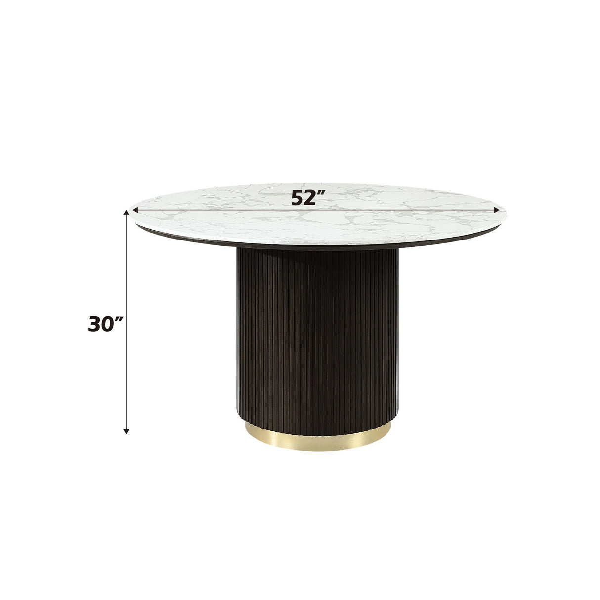 Clayten - Around Dining Table - Marble / Espresso - Furniture Home Direct